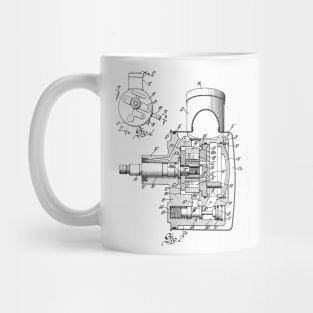 Pump Vintage Patent Hand Drawing Mug